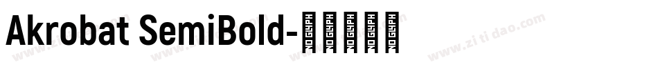 Akrobat SemiBold字体转换